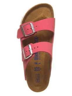 Birkenstock Leder-Pantoletten "Arizona" In Pink - Weite S -Modeschuh Geschäft birkenstock leder pantoletten arizona in pink weite s 3