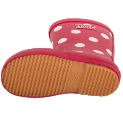 Gummistiefel "Naturkautschuck" In Rot Mit Punkten -Modeschuh Geschäft bms sailing wear gummistiefel naturkautschuck in rot mit punkten 4