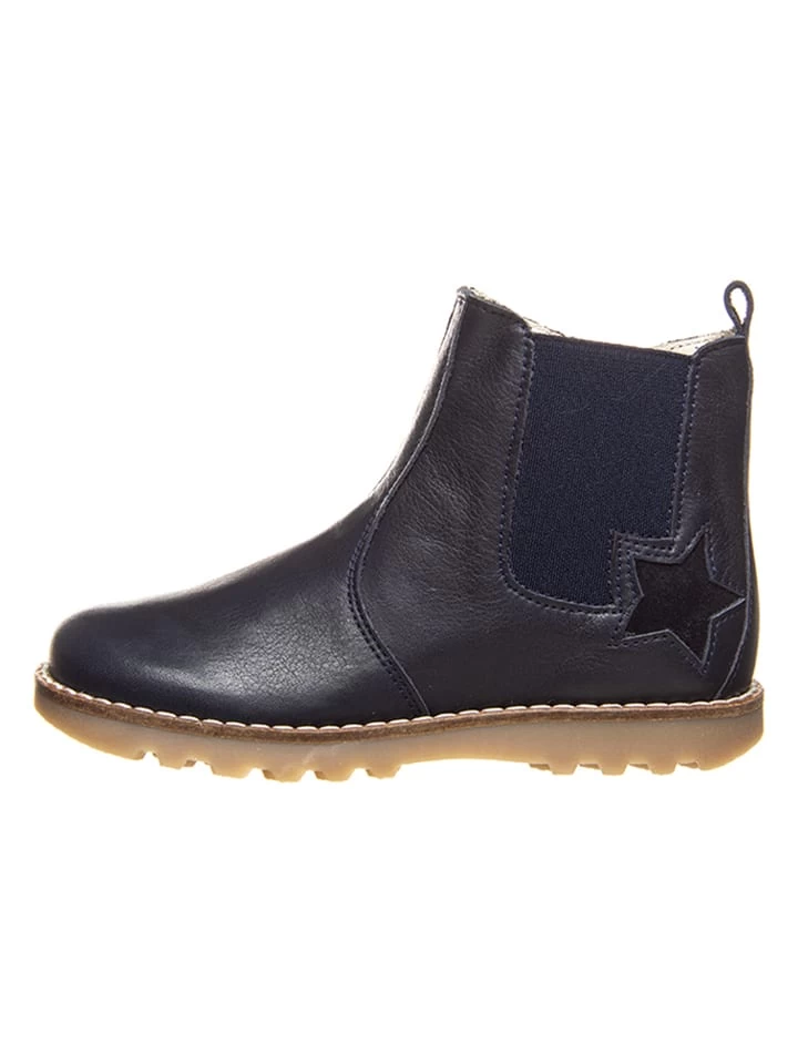 Leder-Chelsea-Boots In Dunkelblau 3 Leder-Chelsea-Boots In Dunkelblau