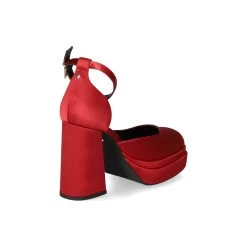 Buffalo Plateau-Sling MAY DORSAY In Rot -Modeschuh Geschäft buffalo plateau sling may dorsay in rot 3