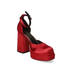 Buffalo Plateau-Sling MAY DORSAY In Rot -Modeschuh Geschäft buffalo plateau sling may dorsay in rot 4