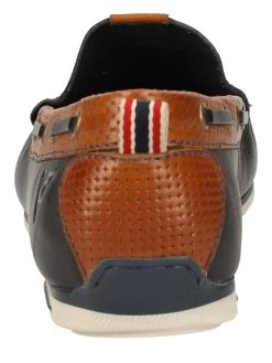 Bugatti Leder-Mokassins In Dunkelblau -Modeschuh Geschäft bugatti leder mokassins in dunkelblau 5