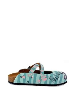 Clogs In Blau/ Bunt -Modeschuh Geschäft calceo clogs in blau bunt 2