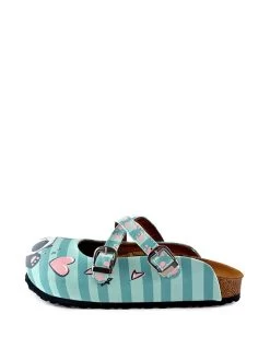 Clogs In Blau/ Bunt -Modeschuh Geschäft calceo clogs in blau bunt 3