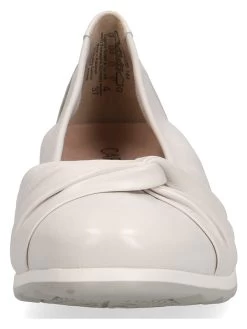 Caprice Leder-Ballerinas "Anna" In Weiß -Modeschuh Geschäft caprice leder ballerinas anna in weiss 3