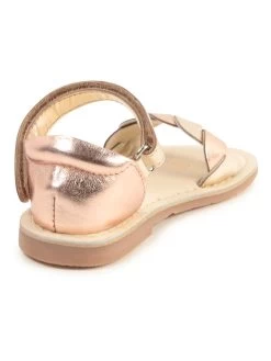 Leder-Sandalen In Gold 7 Leder-Sandalen In Gold -Modeschuh Geschäft carrement beau leder sandalen in gold 2