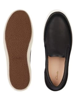 Clarks Leder-Slipper "Aceley Step" In Schwarz -Modeschuh Geschäft clarks leder slipper aceley step in schwarz 6