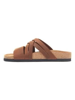 Leder-Pantoletten In Braun -Modeschuh Geschäft comfortfusse leder pantoletten in braun 2