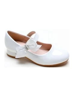 Spangenballerinas In Weiß