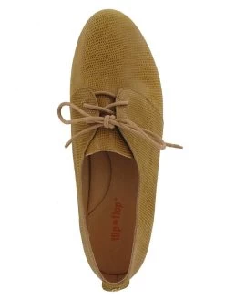 Leder-Schnürschuhe "Cacao" In Hellbraun -Modeschuh Geschäft flip flop leder schnurschuhe cacao in hellbraun 2