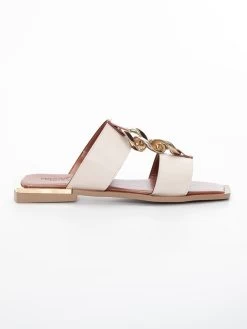 Pantoletten In Beige -Modeschuh Geschäft fnuun shoes pantoletten in beige 1