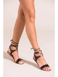 Fox Sandalen In Schwarz -Modeschuh Geschäft fox sandalen in schwarz 3