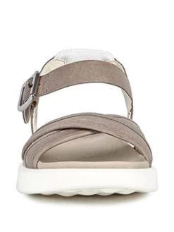 Geox Leder-Sandalen "Dxand2s" In Grau -Modeschuh Geschäft geox leder sandalen dxand2s in grau 2