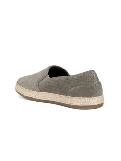 Geox Leder-Slipper "Upantelleria" In Grau -Modeschuh Geschäft geox leder slipper upantelleria in grau 2