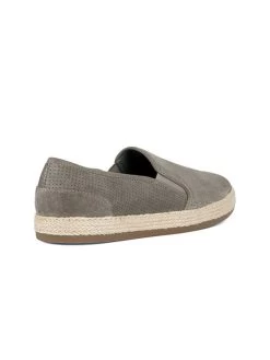 Geox Leder-Slipper "Upantelleria" In Grau -Modeschuh Geschäft geox leder slipper upantelleria in grau 3