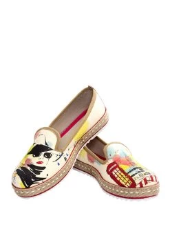 Espadrilles In Weiß/ Bunt -Modeschuh Geschäft goby espadrilles in weiss bunt 3