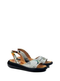 Sandalen In Weiß/ Bunt -Modeschuh Geschäft goby sandalen in weiss bunt 2