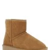 Leder-Winterboots "Thimble" In Hellbraun