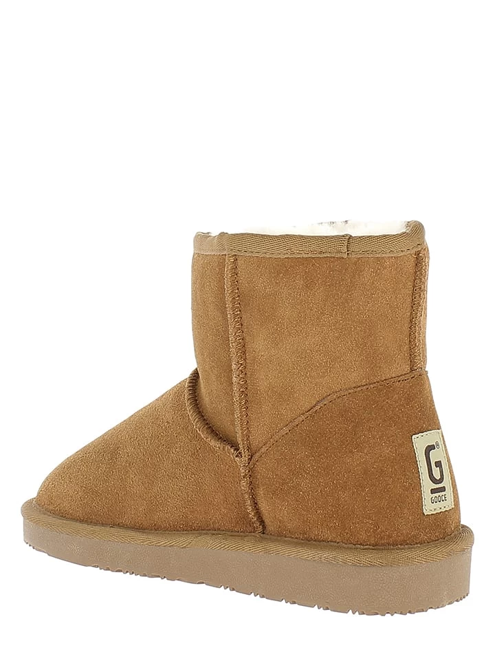 Leder-Winterboots "Thimble" In Hellbraun 5 Leder-Winterboots "Thimble" In Hellbraun – Bild 3