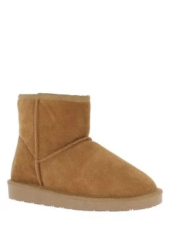 Leder-Winterboots "Thimble" In Hellbraun