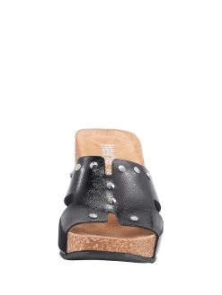 Modeschuh Geschäft -Modeschuh Geschäft heine leder keilpantoletten in schwarz 1