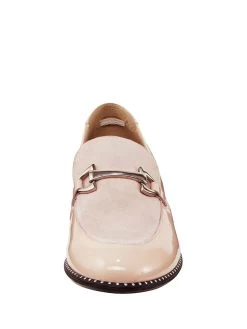 Heine Leder-Mokassins In Creme -Modeschuh Geschäft heine leder mokassins in creme 1