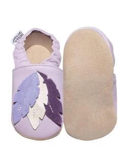 Leder-Krabbelschuhe "Federn" In Flieder -Modeschuh Geschäft hobea leder krabbelschuhe federn in flieder 1