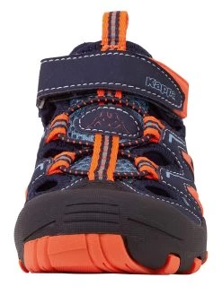 Kappa Halbsandalen In Dunkelblau/ Orange -Modeschuh Geschäft kappa halbsandalen in dunkelblau orange 2