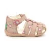 Kickers Leder-Halbsandalen "Bigflo 2" In Rosa -Modeschuh Geschäft kickers leder halbsandalen bigflo 2 in rosa