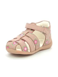 Kickers Leder-Halbsandalen "Bigflo 2" In Rosa -Modeschuh Geschäft kickers leder halbsandalen bigflo 2 in rosa 2