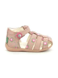 Kickers Leder-Halbsandalen "Bigflo 2" In Rosa