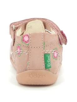 Kickers Leder-Halbsandalen "Bigflo 2" In Rosa -Modeschuh Geschäft kickers leder halbsandalen bigflo 2 in rosa 4