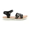 Kickers Leder-Sandalen "Betternew" In Schwarz/ Gold