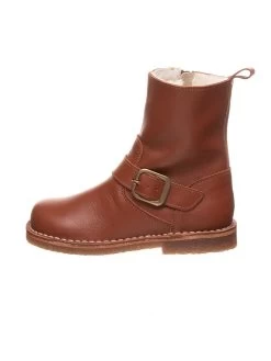 Leder-Boots In Hellbraun