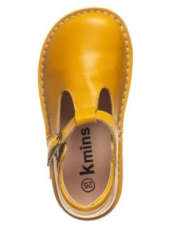 Leder-Halbsandalen In Gelb -Modeschuh Geschäft kmins leder halbsandalen in gelb 3