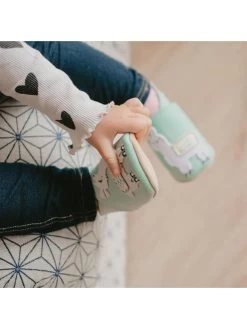 Leder-Krabbelschuhe "Lama" In Grün -Modeschuh Geschäft lait et miel leder krabbelschuhe lama in grun 4