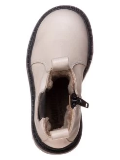 Leder-Chelsea-Boots In Weiß -Modeschuh Geschäft lamino leder chelsea boots in weiss 4