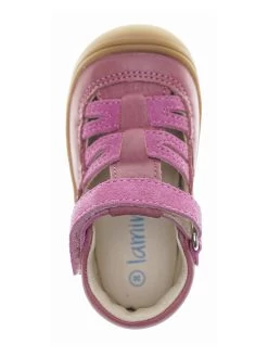 Leder-Halbsandalen In Lila -Modeschuh Geschäft lamino leder halbsandalen in lila 4