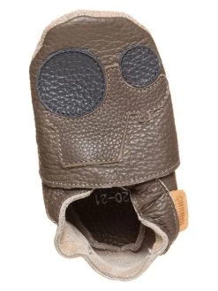 Leder-Krabbelschuhe In Braun -Modeschuh Geschäft lamino leder krabbelschuhe in braun 3