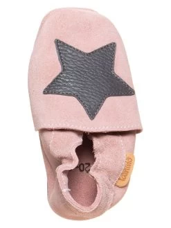 Leder-Krabbelschuhe In Rosa -Modeschuh Geschäft lamino leder krabbelschuhe in rosa 3