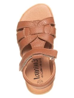 Leder-Sandalen In Hellbraun -Modeschuh Geschäft lamino leder sandalen in hellbraun 3