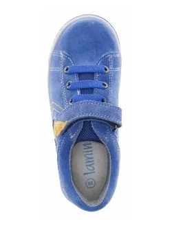 Leder-Sneakers In Blau -Modeschuh Geschäft lamino leder sneakers in blau 4