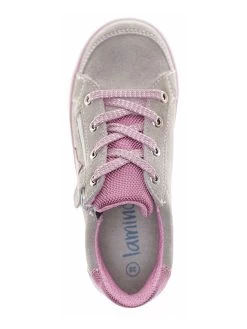 Leder-Sneakers In Grau -Modeschuh Geschäft lamino leder sneakers in grau 4