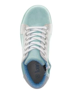 Leder-Sneakers In Türkis -Modeschuh Geschäft lamino leder sneakers in turkis 4