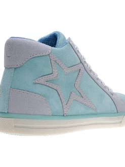 Leder-Sneakers In Türkis -Modeschuh Geschäft lamino leder sneakers in turkis 6