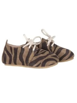 Leder-Schnürschue In Braun/ Schwarz -Modeschuh Geschäft little indians leder schnurschue in braun schwarz 1