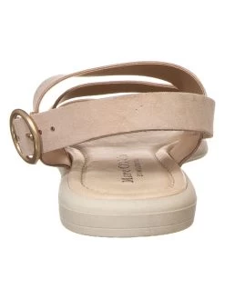Leder-Sandalen "Katia" In Beige -Modeschuh Geschäft marc opolo shoes leder sandalen katia in beige 1