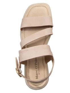 Leder-Sandalen "Katia" In Beige -Modeschuh Geschäft marc opolo shoes leder sandalen katia in beige 2