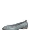 Marco Tozzi Leder-Ballerinas In Hellblau -Modeschuh Geschäft marco tozzi leder ballerinas in hellblau
