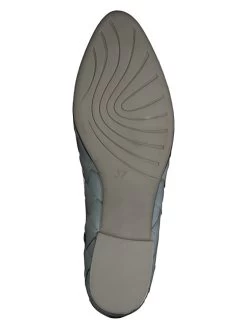 Marco Tozzi Leder-Ballerinas In Hellblau -Modeschuh Geschäft marco tozzi leder ballerinas in hellblau 4